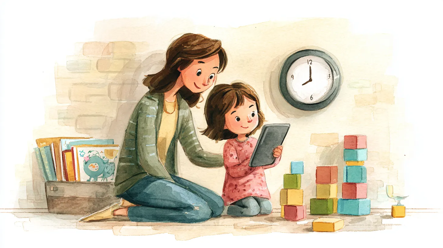 Family peacefully transitioning from screen time during holidays